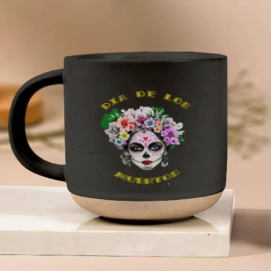flower girl - day of the dead Pottery Mugs