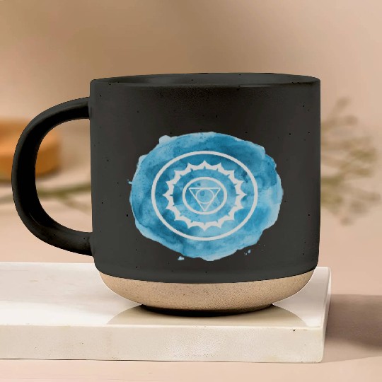 Clear Expressions: Throat Chakra Artistry Pottery Mugs