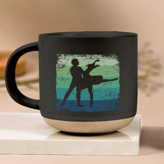 Ballet Dance Couple Vintage Ballerina Pottery Mugs