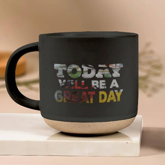 Today Will Be A Great Day Ladybug Inspirational Pottery Mugs