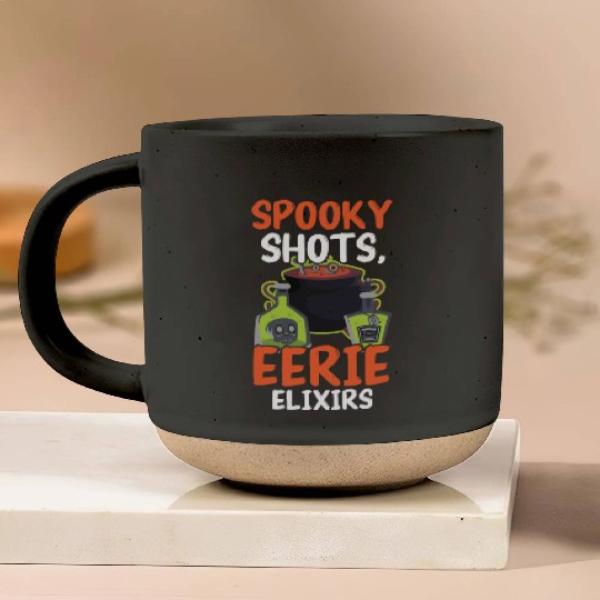 Spooky Shots Eerie Elixirs Bartender Halloween Pottery Mugs