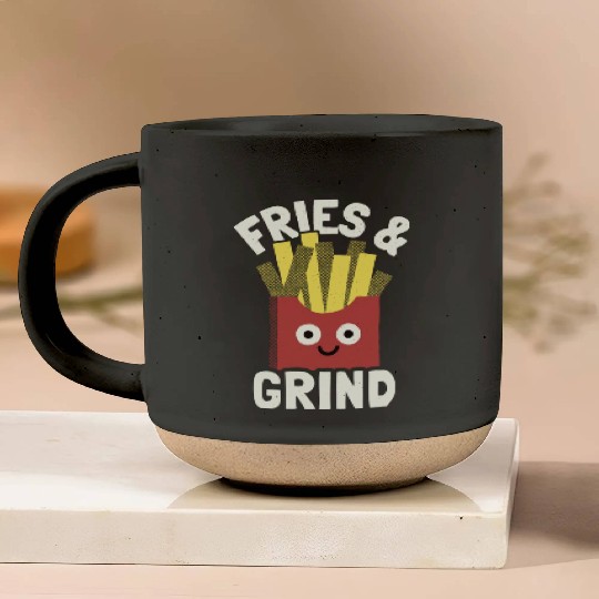 Fries And Grind French Fries Lover Pottery Mugs