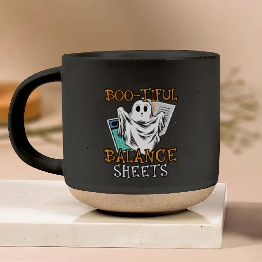Boo-tiful Balance Sheets Accountant Halloween Pottery Mugs