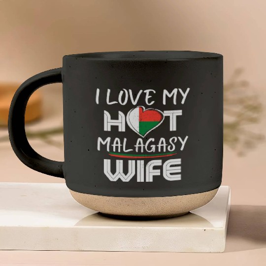 Funny I Love My Hot Malagasy Wife Husband Pottery Mugs