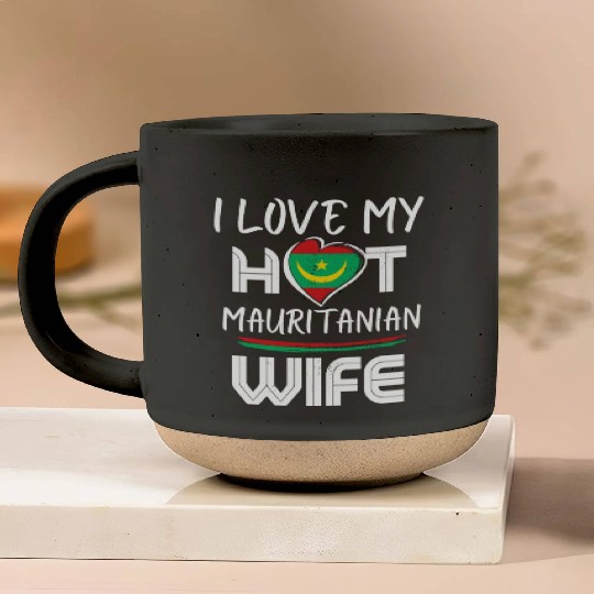 Funny I Love My Hot Mauritanian Wife Husband Pottery Mugs