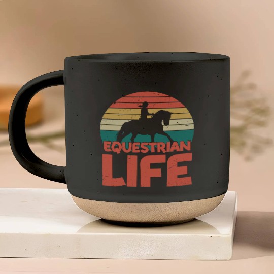 Equestrian Life Horseback Riding Girl Pottery Mugs