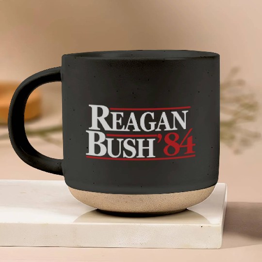 Reagan Bush 1984 V2 Pottery Mugs