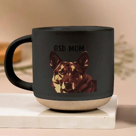GSD mom dog lovers graphic Pottery Mugs
