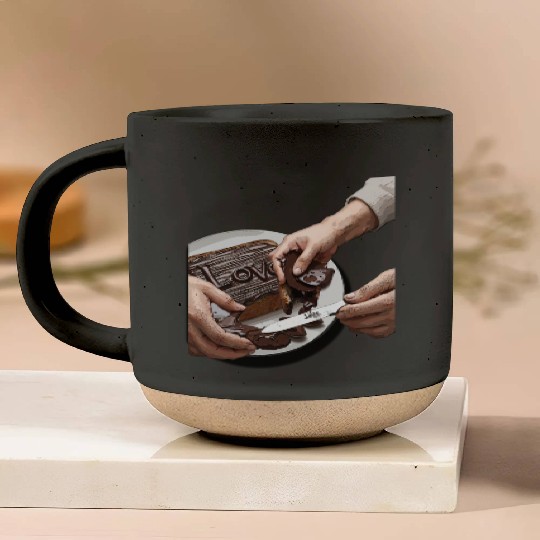 spread love design Pottery Mugs