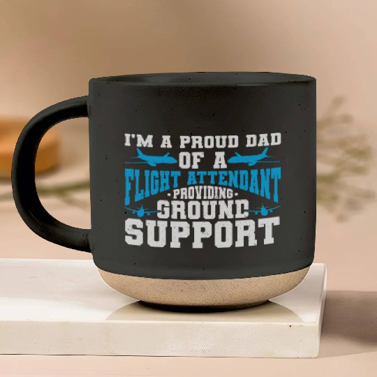 Flight Attendant Dad Airplane Flight Attendant Pottery Mugs