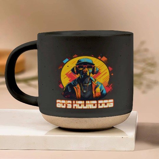 80s hip hop Hound Dog Pottery Mugs