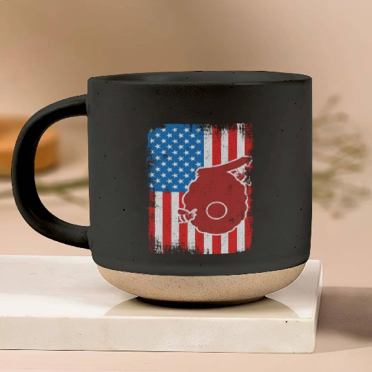 Patriotic US Beekeeper Pottery Mugs
