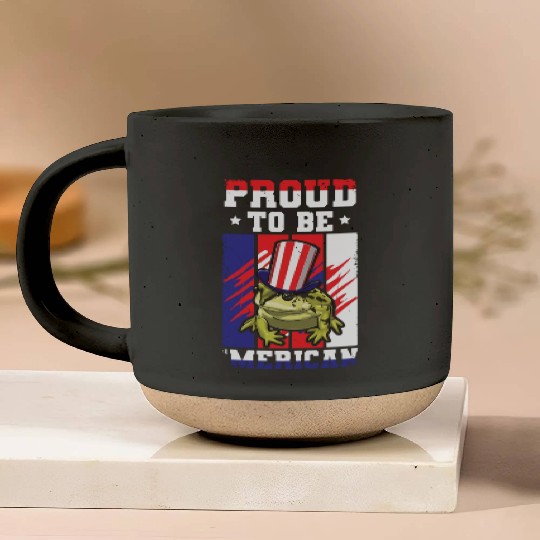 Proud To Be Merica Frog Pottery Mugs