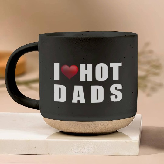 i love hot dads Pottery Mugs