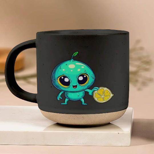 Alien Fruit Magic: Sweet Lemon from Outer Space Pottery Mugs