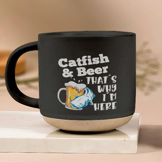 Catfish & Beer That's why I'm here Noodler Waller Pottery Mugs