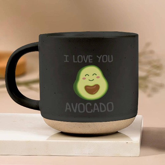 I Love you Avocado Pottery Mugs