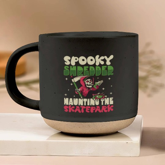 Spooky Horror Skateboarder Halloween Skateboarding Pottery Mugs