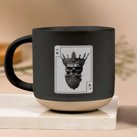 King of Hearts Creepy Card Game Poker Pottery Mugs