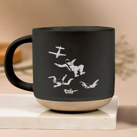 Skydiving, jumping Pottery Mugs