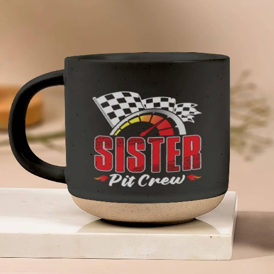 Sister Pit Crew Pottery Mugs