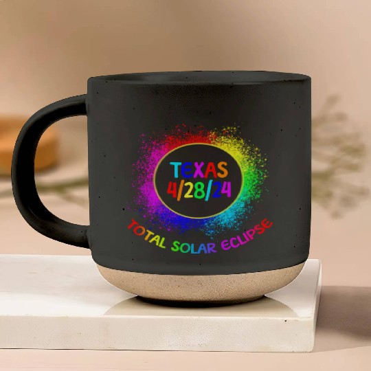Total Solar Eclipse Texas 4/28/24 Kids Eclipse Pottery Mugs