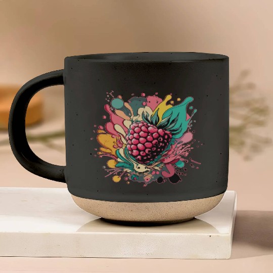 Raspberry Pottery Mugs