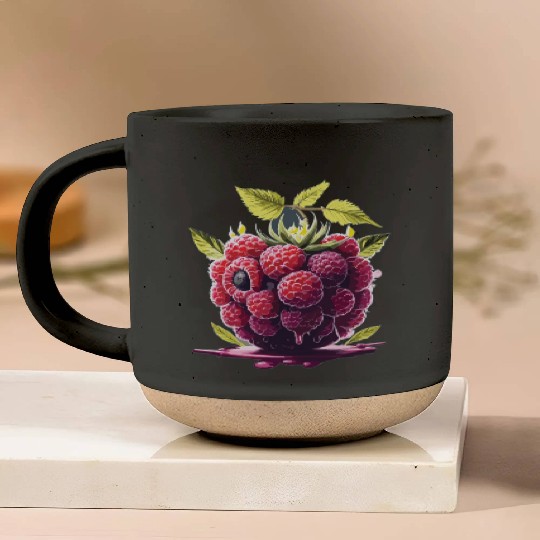 Raspberry Pottery Mugs