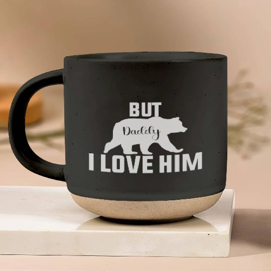 But Daddy I Love Him Retro Groovy Wavy Style Funny Pottery Mugs