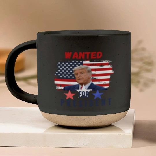 WANTED for PRESIDENT trump 2024 mug shot never sur Pottery Mugs