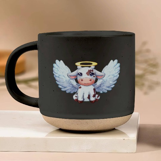 cow angel wings farm halo Pottery Mugs