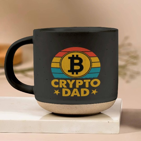 Crypto Dad Funny Bitcoin Father's Day Gift Pottery Mugs