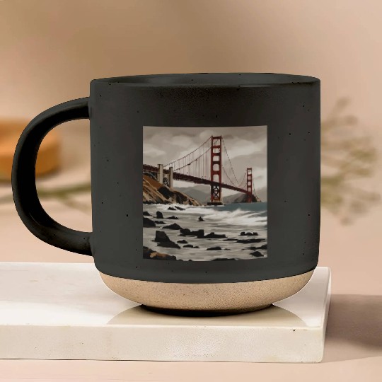 Golden Gate Bridge California Pottery Mugs, Golden Gate
