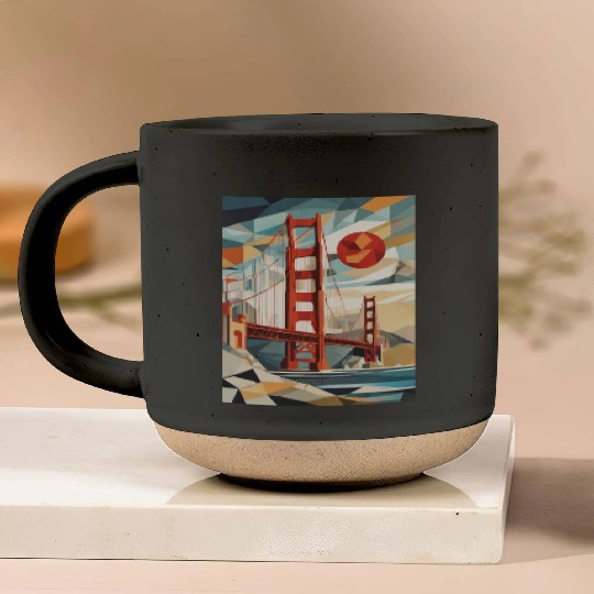 Golden Gate Bridge California Pottery Mugs, Golden Gate