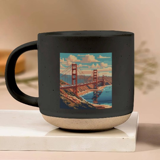 Golden Gate Bridge California Pottery Mugs Pottery Mugs, Golden