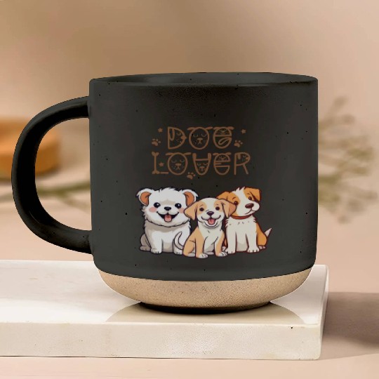 3 Cute Dogs for Dog Lovers Pottery Mugs