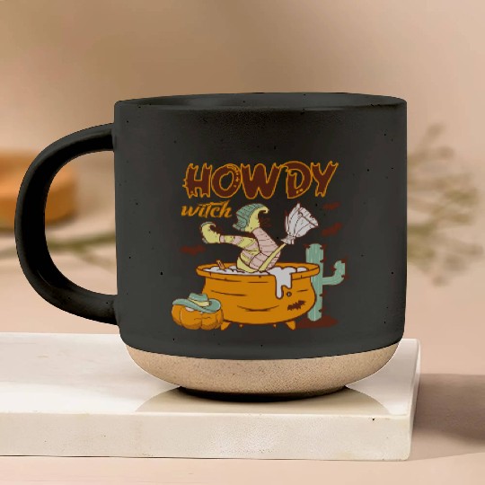 Howdy Witch Pottery Mugs