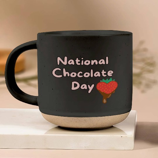 Happy national chocolate day Pottery Mugs