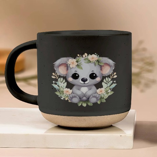Blossom with Cuteness Pottery Mugs