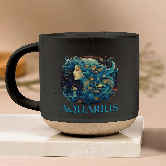 Embrace Your Aquarius Identity: Aquarius Zodiac Pottery Mugs