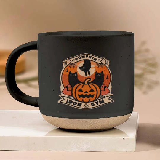 Pumpkin Iron Gym Pottery Mugs