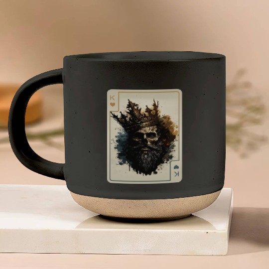 King of Hearts Creepy Card Game Poker Pottery Mugs