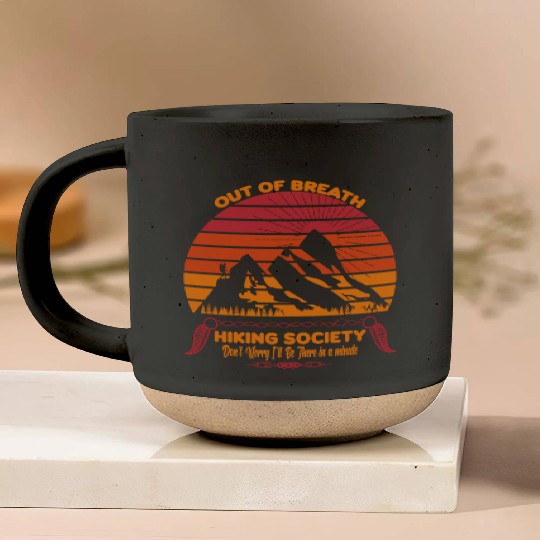 Out of Breath Hiking Society Pottery Mugs