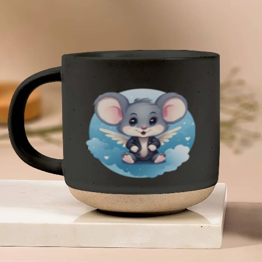 Mouse Angel Wings Rat Pottery Mugs