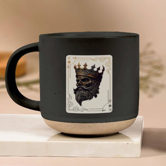 Creepy Card Game King Spades Poker Nightmare Pottery Mugs