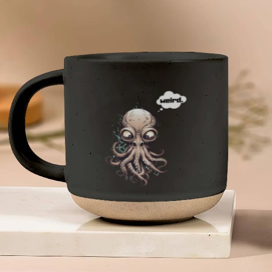 Octopus with nose - weird. Pottery Mugs