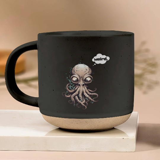 Octopus with nose - weird. Pottery Mugs