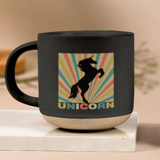 UNICORN RETRO STYLE Pottery Mugs