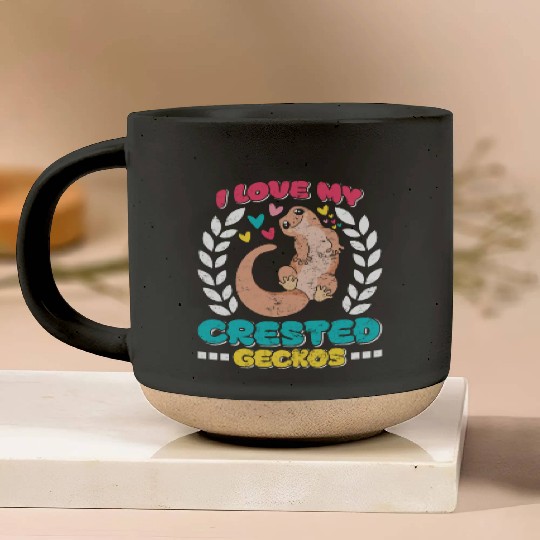Reptile Lover Lizard Collector Crestie Crested Pottery Mugs