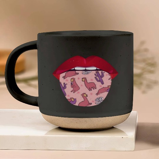 Alpaca Alpaka Lips Pottery Mugs